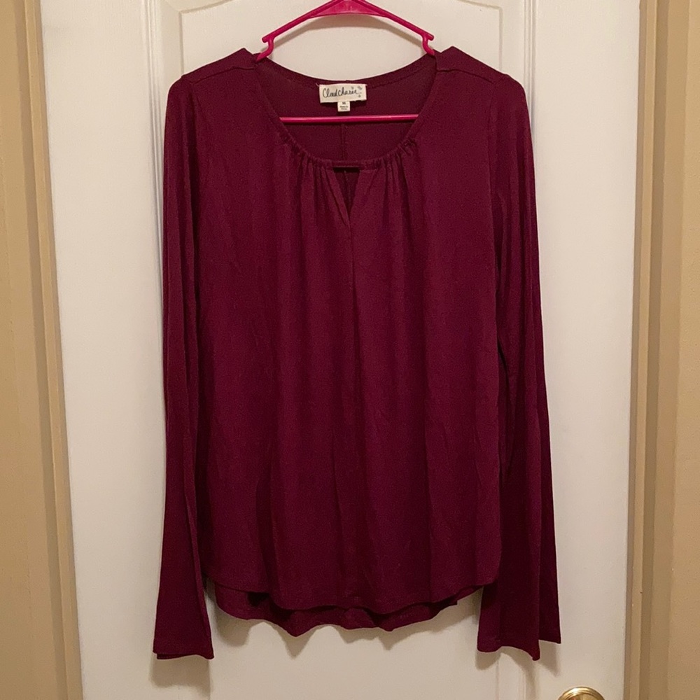Cloud Chaser Juniors Size M Burgundy Colored Long Sleeve Shirt